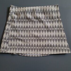 RipSkirt Hawaii Skirt Womens M Black Cream Aztec Print Adjustable Beach Wrap